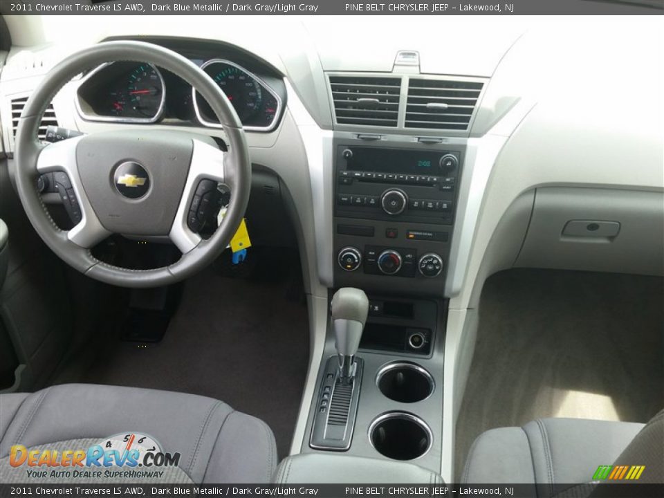 2011 Chevrolet Traverse LS AWD Dark Blue Metallic / Dark Gray/Light Gray Photo #13