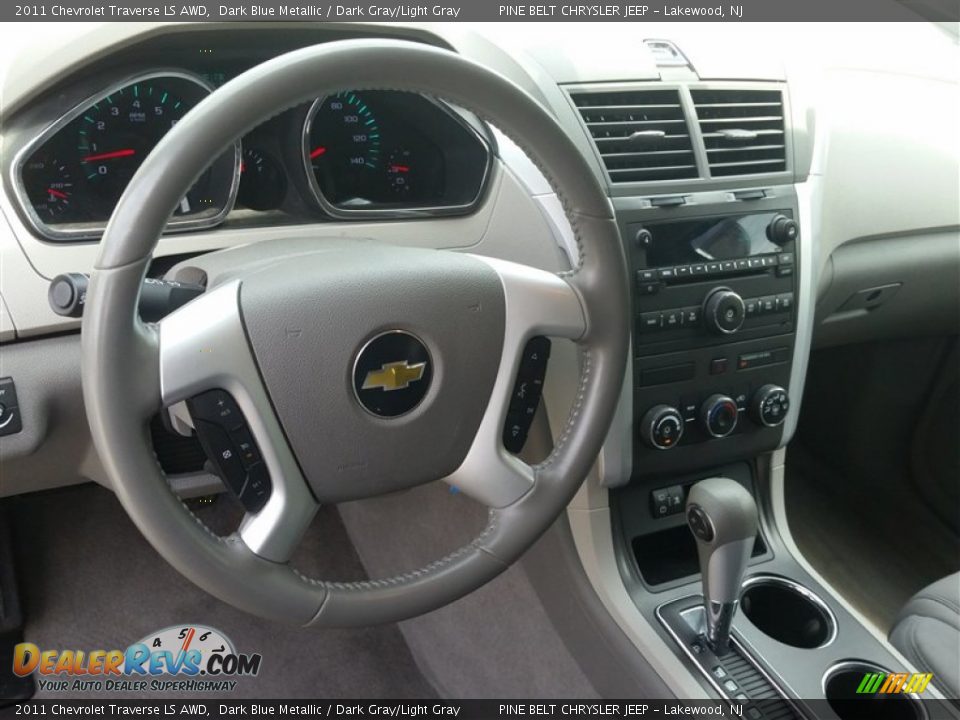 2011 Chevrolet Traverse LS AWD Dark Blue Metallic / Dark Gray/Light Gray Photo #16