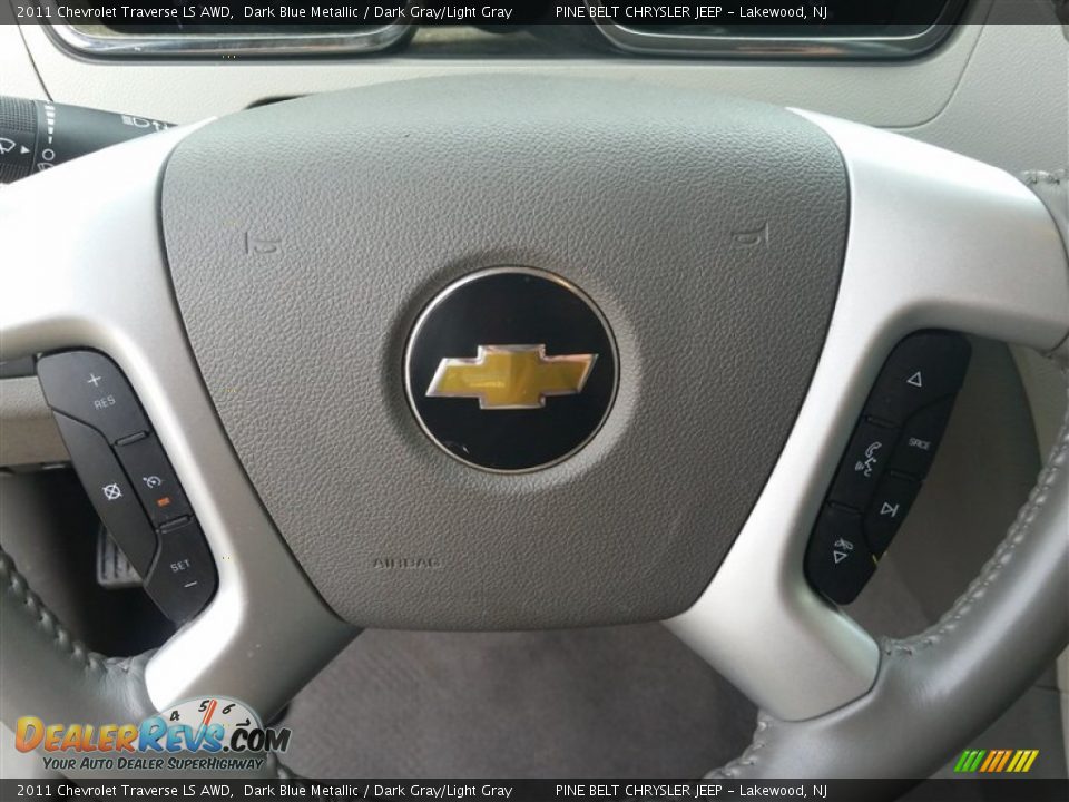 2011 Chevrolet Traverse LS AWD Dark Blue Metallic / Dark Gray/Light Gray Photo #19