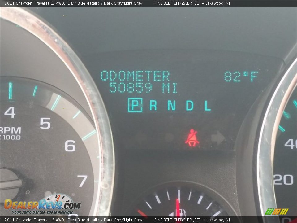 2011 Chevrolet Traverse LS AWD Dark Blue Metallic / Dark Gray/Light Gray Photo #20