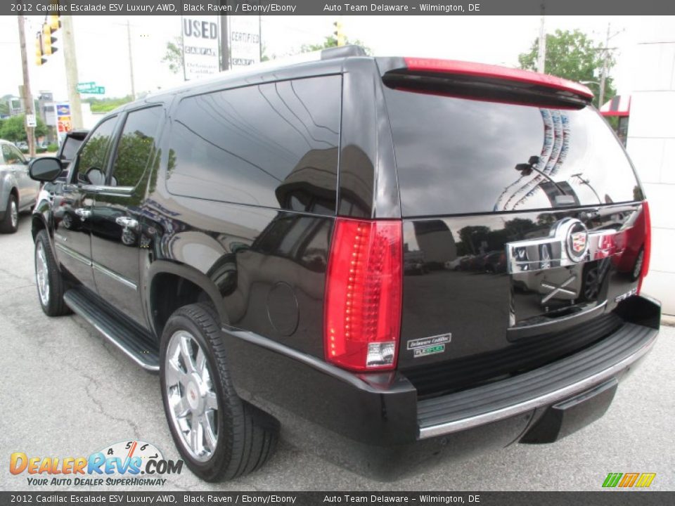 2012 Cadillac Escalade ESV Luxury AWD Black Raven / Ebony/Ebony Photo #4
