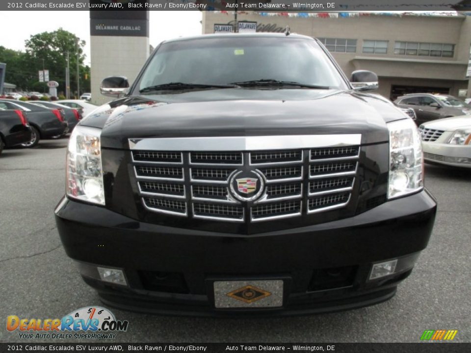 2012 Cadillac Escalade ESV Luxury AWD Black Raven / Ebony/Ebony Photo #9