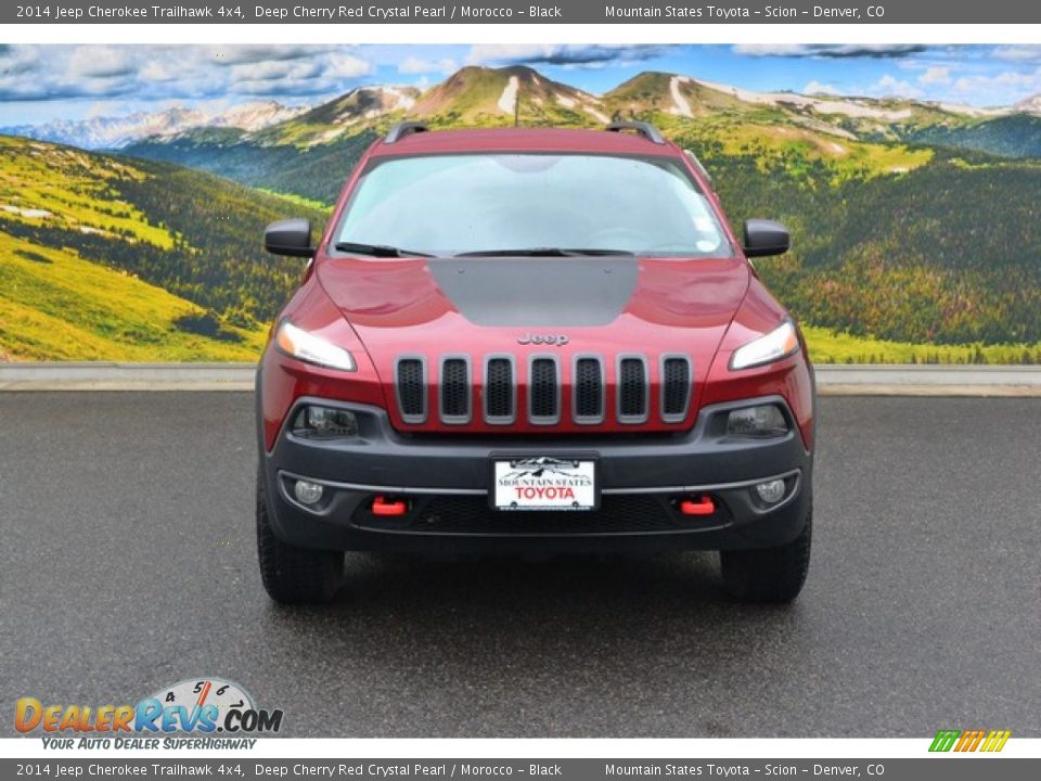 2014 Jeep Cherokee Trailhawk 4x4 Deep Cherry Red Crystal Pearl / Morocco - Black Photo #4