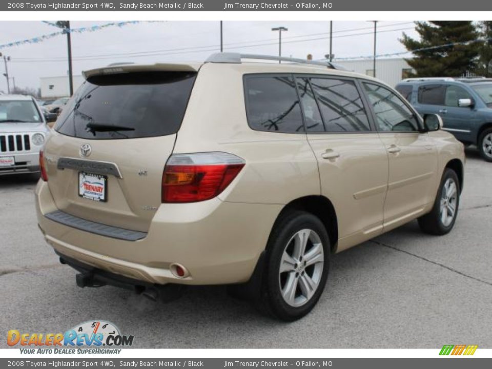 2008 Toyota Highlander Sport 4WD Sandy Beach Metallic / Black Photo #3