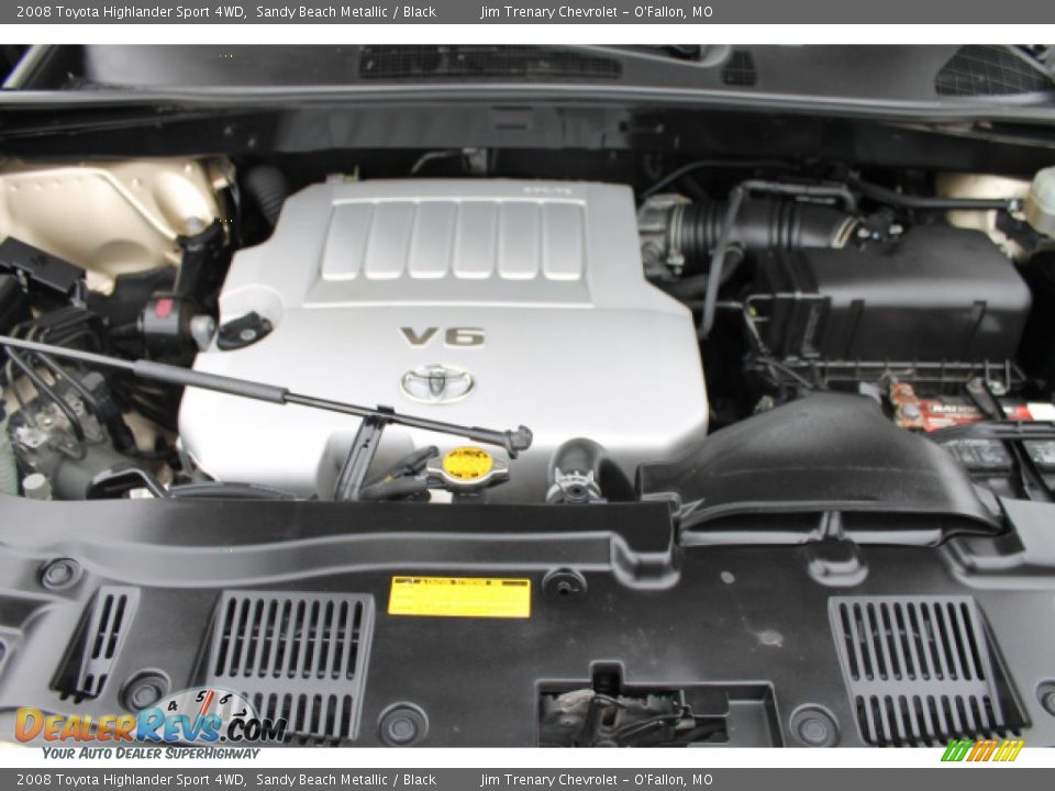 2008 Toyota Highlander Sport 4WD Sandy Beach Metallic / Black Photo #7