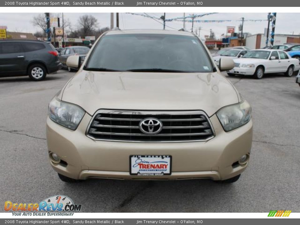 2008 Toyota Highlander Sport 4WD Sandy Beach Metallic / Black Photo #8