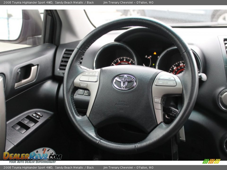 2008 Toyota Highlander Sport 4WD Sandy Beach Metallic / Black Photo #11