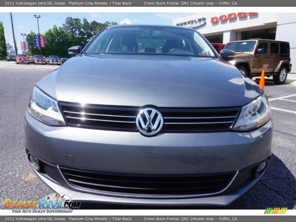 2011 Volkswagen Jetta SEL Sedan Platinum Gray Metallic / Titan Black Photo #2