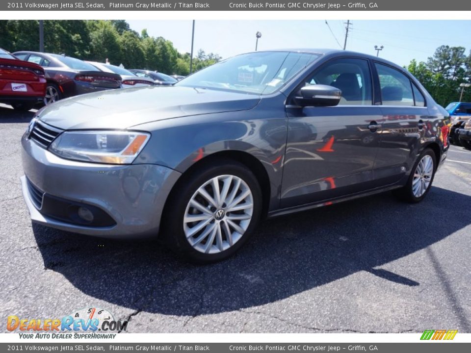2011 Volkswagen Jetta SEL Sedan Platinum Gray Metallic / Titan Black Photo #3