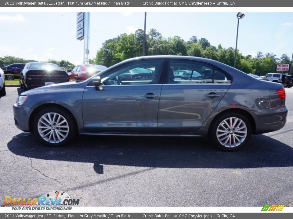 2011 Volkswagen Jetta SEL Sedan Platinum Gray Metallic / Titan Black Photo #4