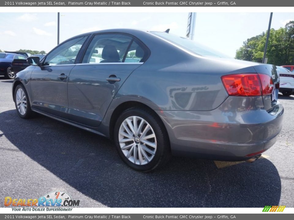 2011 Volkswagen Jetta SEL Sedan Platinum Gray Metallic / Titan Black Photo #5