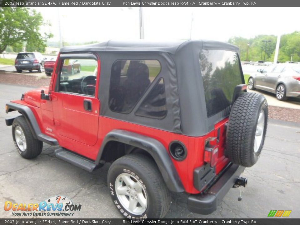 2003 Jeep Wrangler SE 4x4 Flame Red / Dark Slate Gray Photo #7