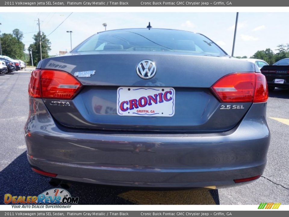 2011 Volkswagen Jetta SEL Sedan Platinum Gray Metallic / Titan Black Photo #6