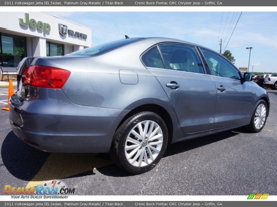 2011 Volkswagen Jetta SEL Sedan Platinum Gray Metallic / Titan Black Photo #7