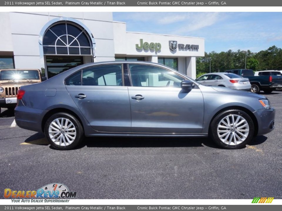 2011 Volkswagen Jetta SEL Sedan Platinum Gray Metallic / Titan Black Photo #8