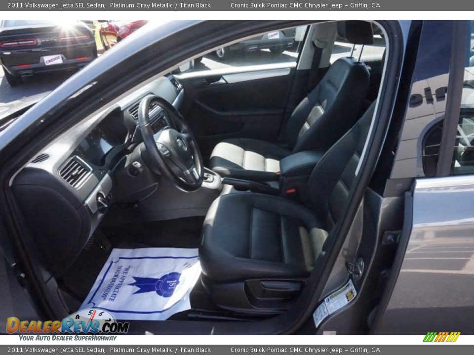 2011 Volkswagen Jetta SEL Sedan Platinum Gray Metallic / Titan Black Photo #9