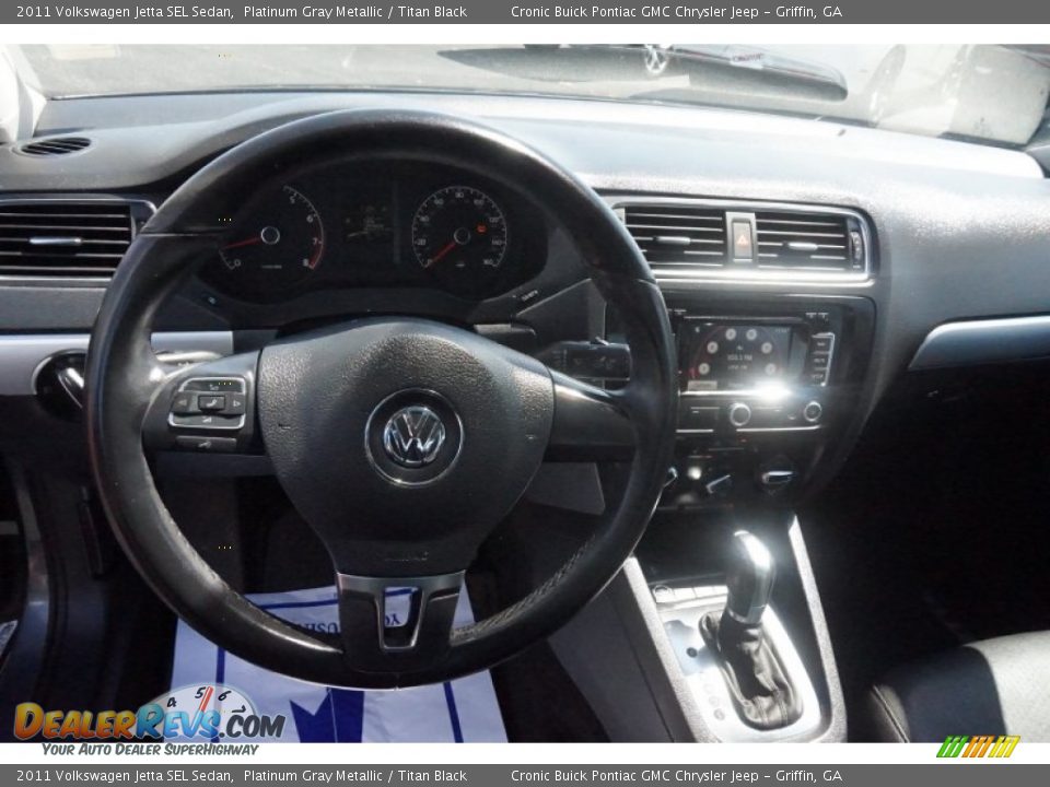 2011 Volkswagen Jetta SEL Sedan Platinum Gray Metallic / Titan Black Photo #10