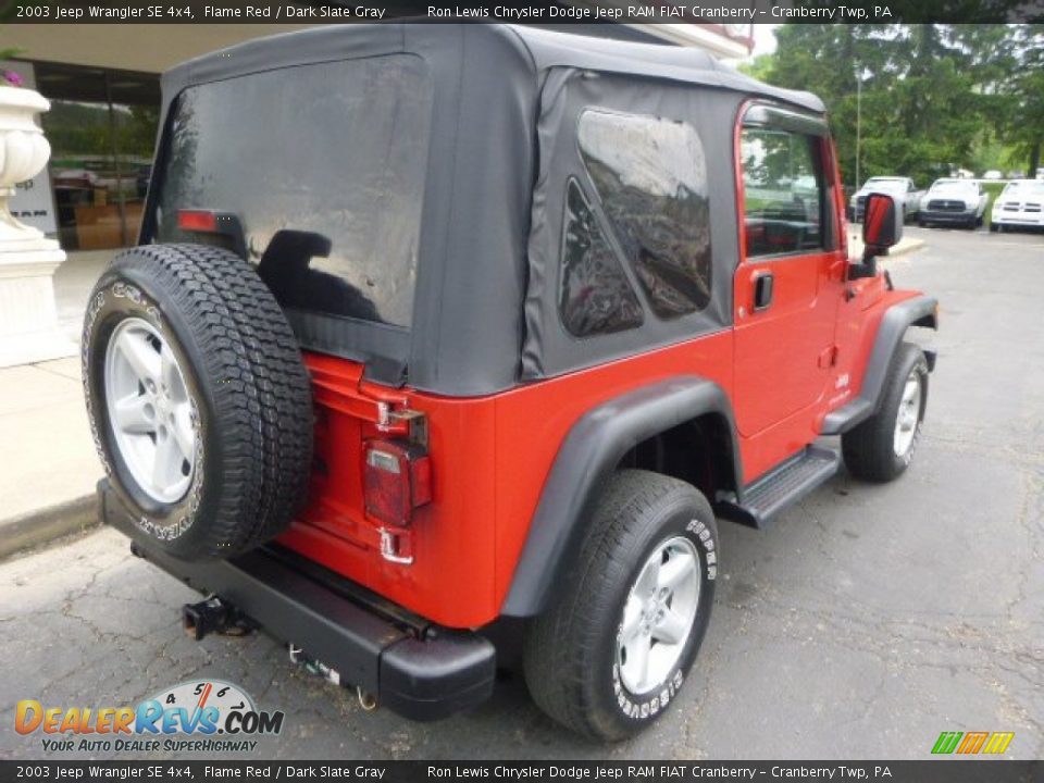2003 Jeep Wrangler SE 4x4 Flame Red / Dark Slate Gray Photo #10
