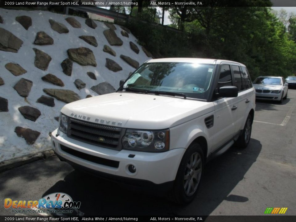2009 Land Rover Range Rover Sport HSE Alaska White / Almond/Nutmeg Photo #9
