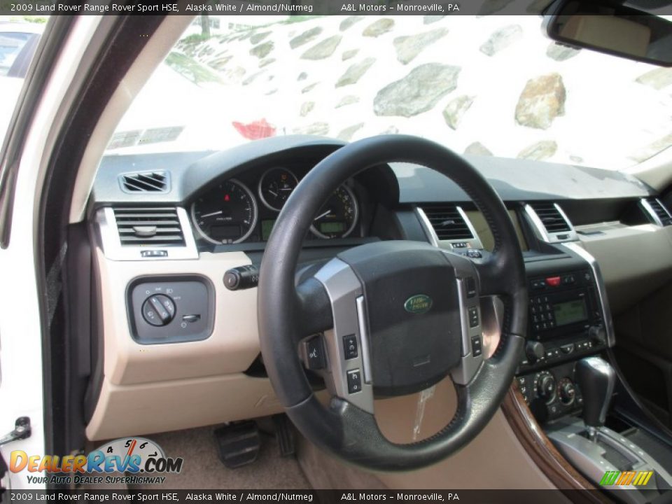 2009 Land Rover Range Rover Sport HSE Alaska White / Almond/Nutmeg Photo #14