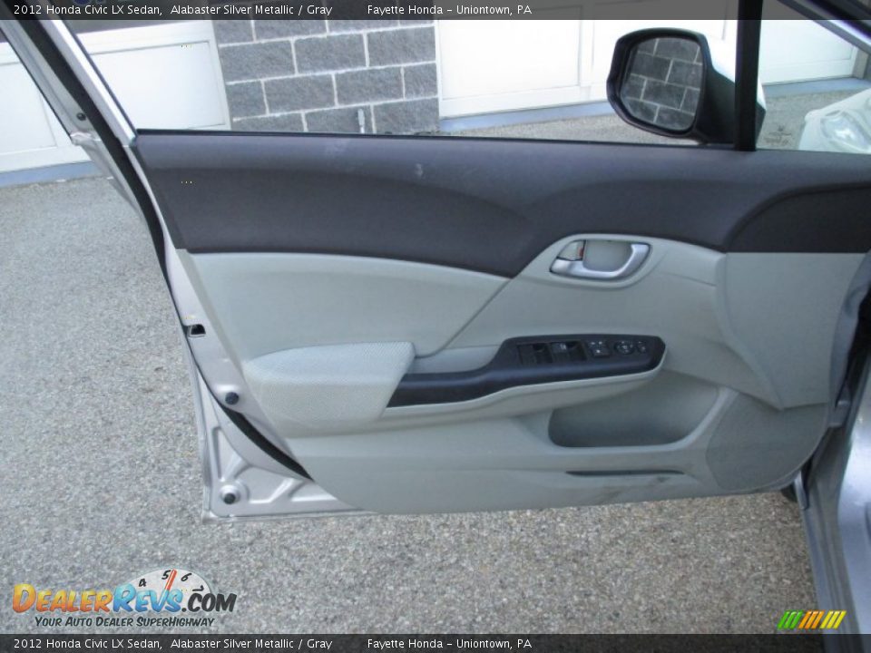 2012 Honda Civic LX Sedan Alabaster Silver Metallic / Gray Photo #6