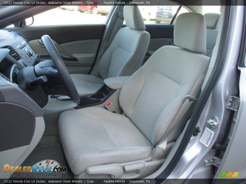 2012 Honda Civic LX Sedan Alabaster Silver Metallic / Gray Photo #7