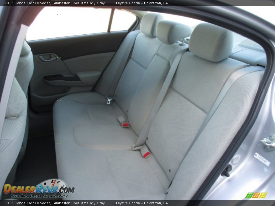 2012 Honda Civic LX Sedan Alabaster Silver Metallic / Gray Photo #8
