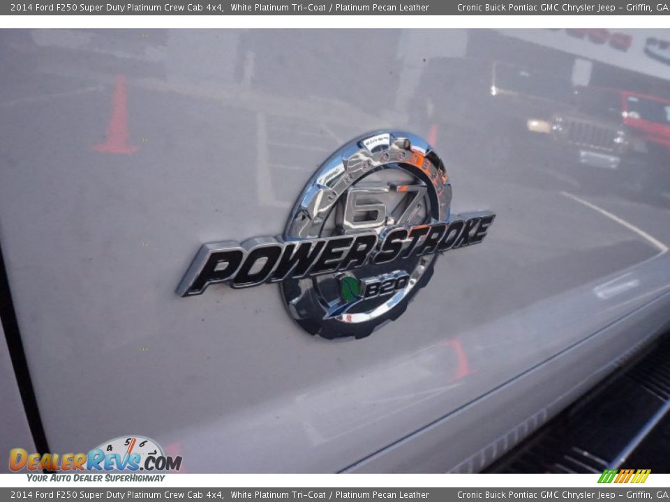 2014 Ford F250 Super Duty Platinum Crew Cab 4x4 White Platinum Tri-Coat / Platinum Pecan Leather Photo #13