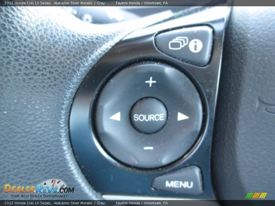 2012 Honda Civic LX Sedan Alabaster Silver Metallic / Gray Photo #15
