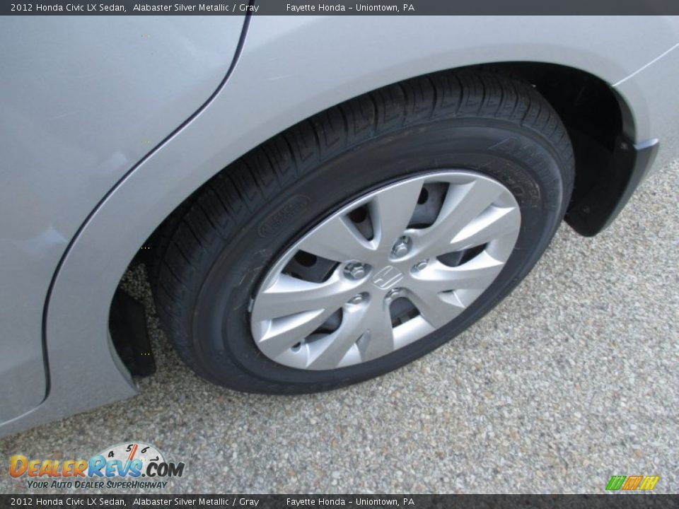 2012 Honda Civic LX Sedan Alabaster Silver Metallic / Gray Photo #16