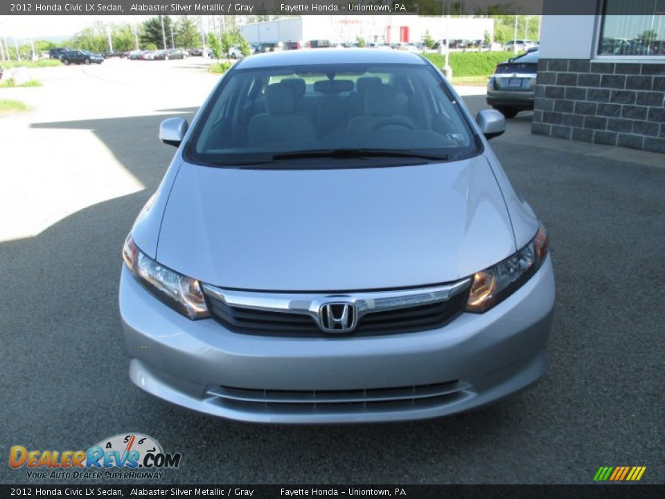 2012 Honda Civic LX Sedan Alabaster Silver Metallic / Gray Photo #19