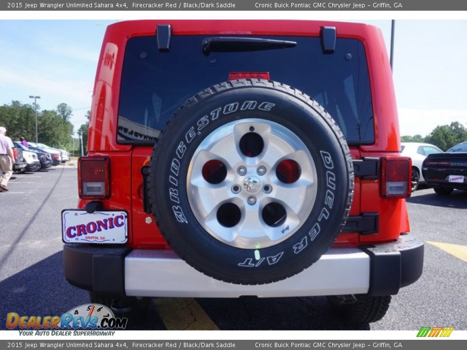 2015 Jeep Wrangler Unlimited Sahara 4x4 Firecracker Red / Black/Dark Saddle Photo #6