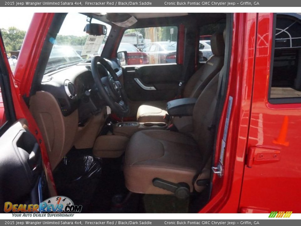 2015 Jeep Wrangler Unlimited Sahara 4x4 Firecracker Red / Black/Dark Saddle Photo #9