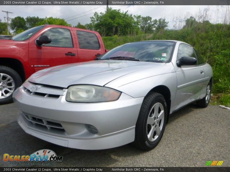 2003 Chevrolet Cavalier LS Coupe Ultra Silver Metallic / Graphite Gray Photo #1