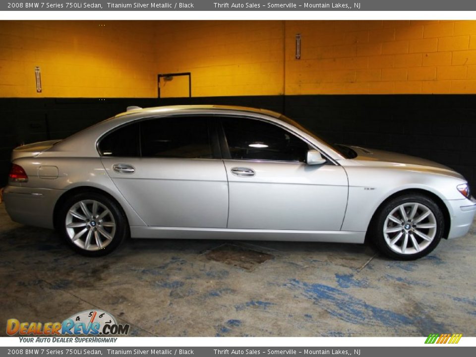 2008 BMW 7 Series 750Li Sedan Titanium Silver Metallic / Black Photo #3