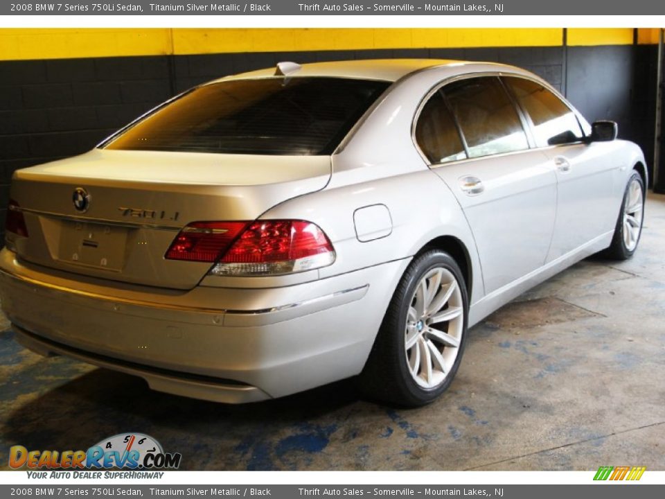 2008 BMW 7 Series 750Li Sedan Titanium Silver Metallic / Black Photo #4