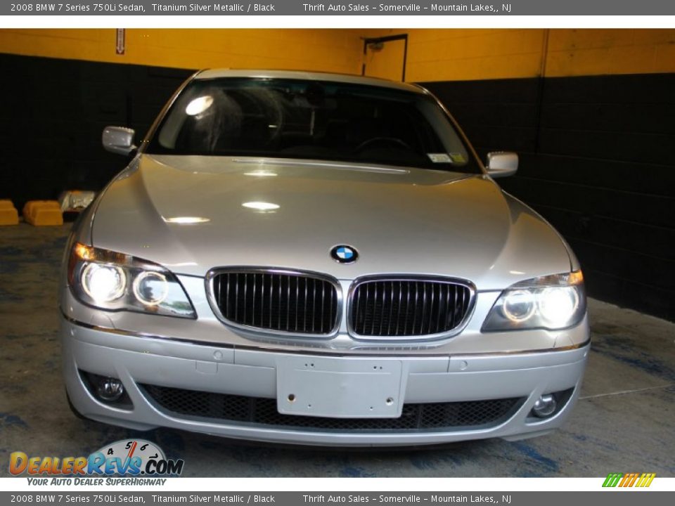 2008 BMW 7 Series 750Li Sedan Titanium Silver Metallic / Black Photo #5