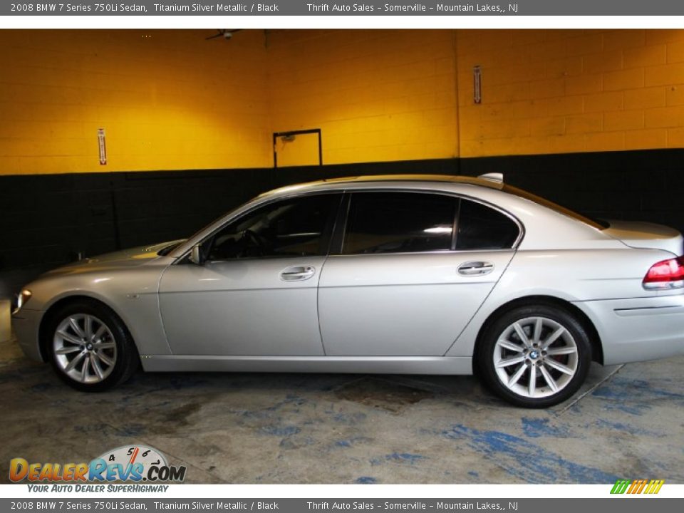 2008 BMW 7 Series 750Li Sedan Titanium Silver Metallic / Black Photo #6