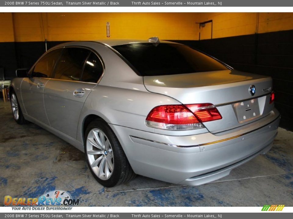 2008 BMW 7 Series 750Li Sedan Titanium Silver Metallic / Black Photo #7
