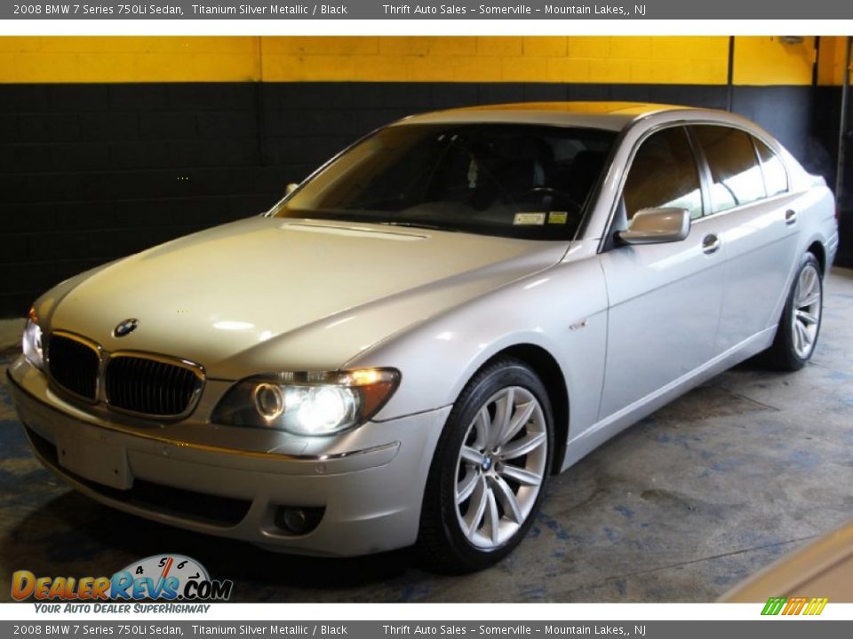 2008 BMW 7 Series 750Li Sedan Titanium Silver Metallic / Black Photo #8