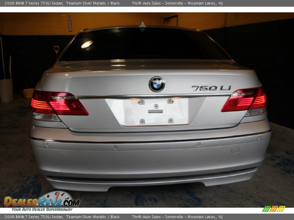 2008 BMW 7 Series 750Li Sedan Titanium Silver Metallic / Black Photo #9