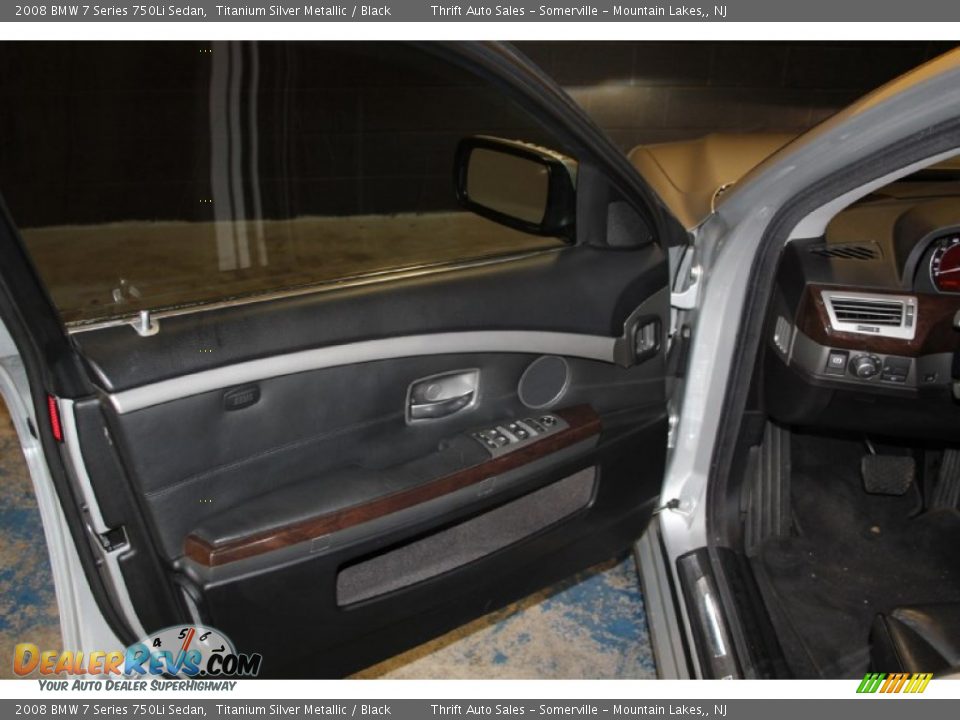 2008 BMW 7 Series 750Li Sedan Titanium Silver Metallic / Black Photo #10