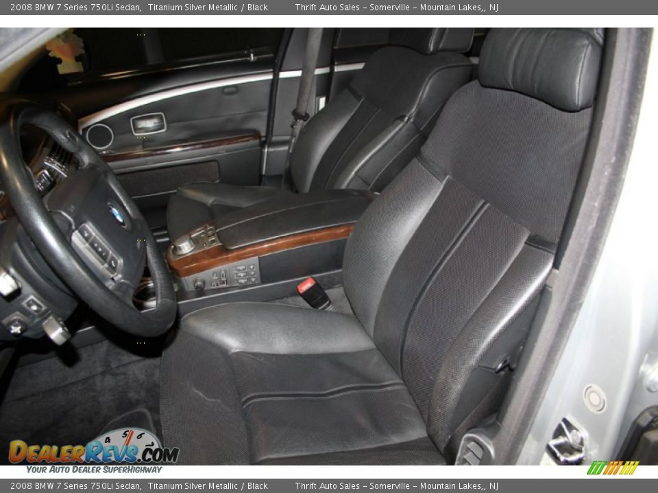 2008 BMW 7 Series 750Li Sedan Titanium Silver Metallic / Black Photo #11