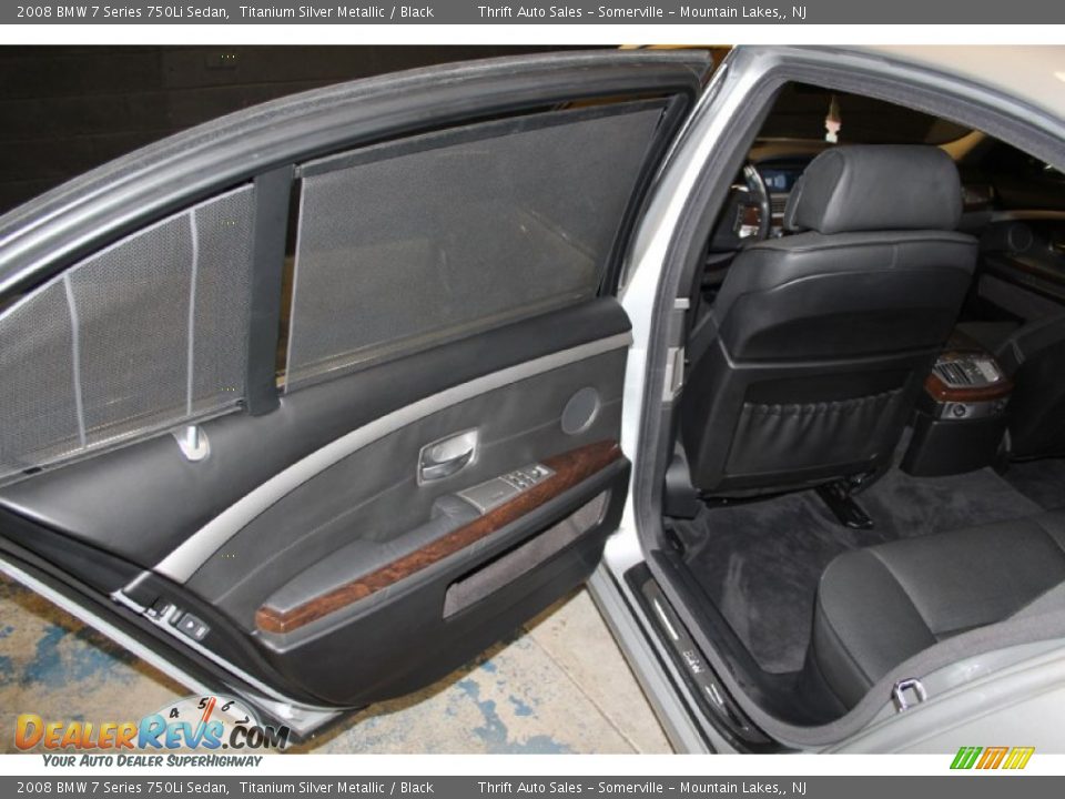 2008 BMW 7 Series 750Li Sedan Titanium Silver Metallic / Black Photo #12