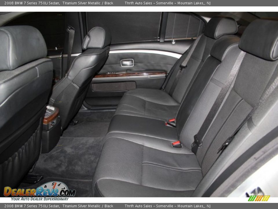 2008 BMW 7 Series 750Li Sedan Titanium Silver Metallic / Black Photo #14