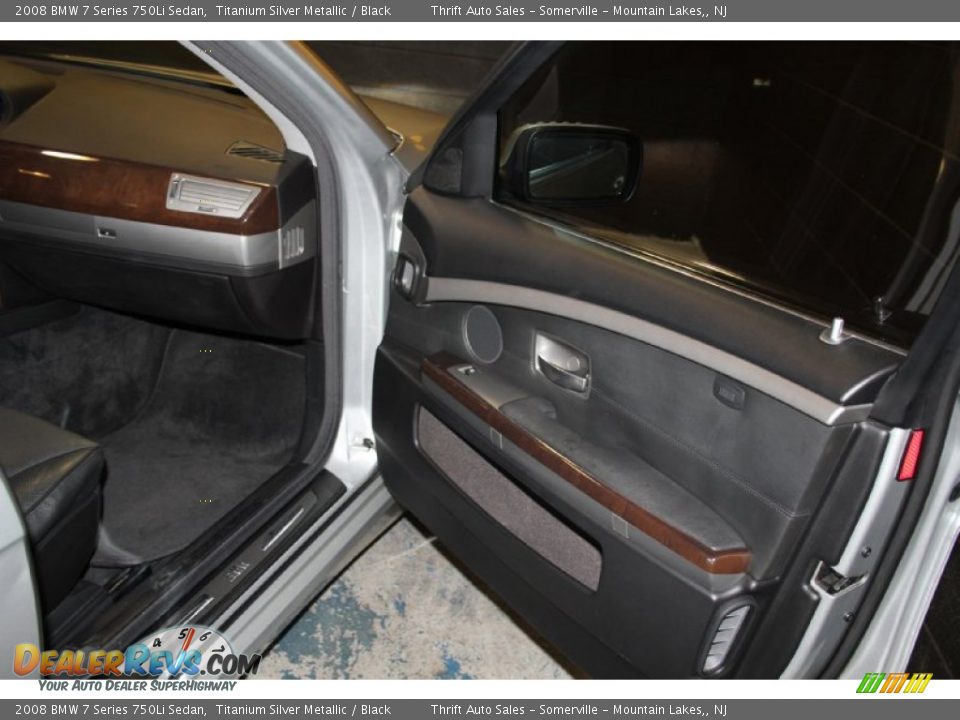 2008 BMW 7 Series 750Li Sedan Titanium Silver Metallic / Black Photo #15