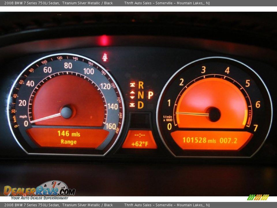 2008 BMW 7 Series 750Li Sedan Titanium Silver Metallic / Black Photo #17