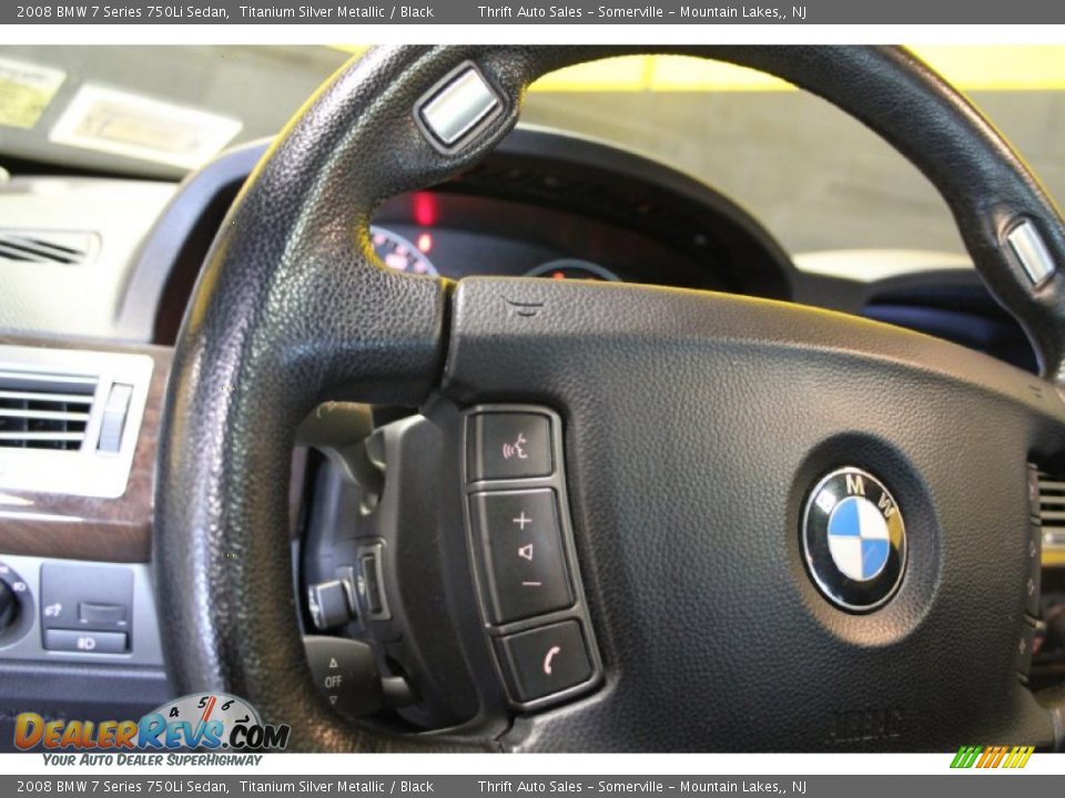 2008 BMW 7 Series 750Li Sedan Titanium Silver Metallic / Black Photo #18