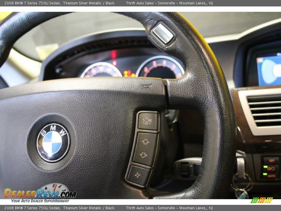 2008 BMW 7 Series 750Li Sedan Titanium Silver Metallic / Black Photo #19