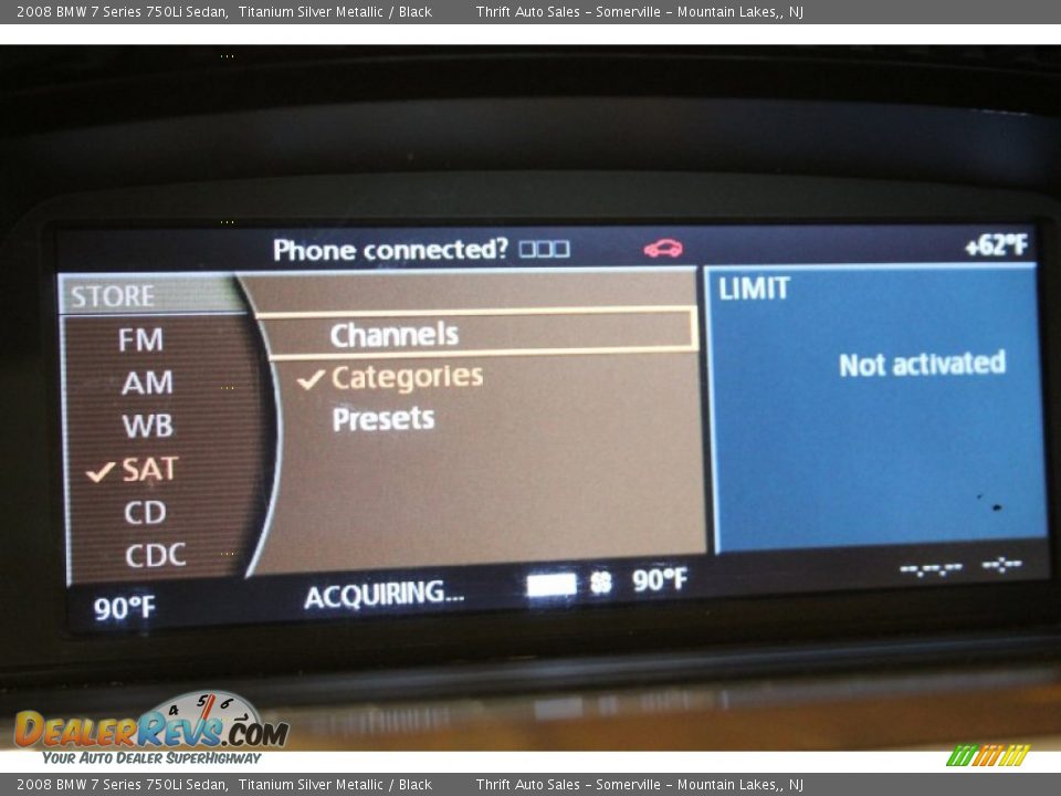 2008 BMW 7 Series 750Li Sedan Titanium Silver Metallic / Black Photo #22